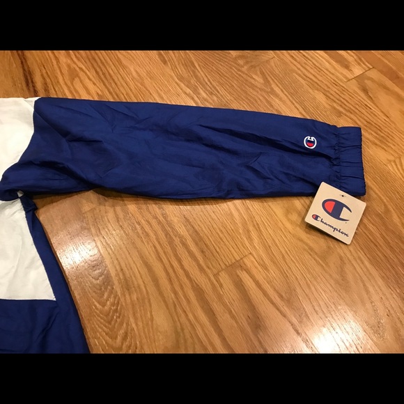 CHAMPION Life Track Jacket Nylon Windbreaker Blue - Picture 3 of 4
